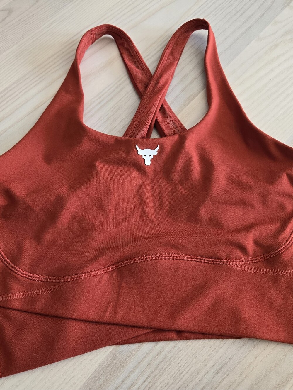 Under Armour Women Crossback Longline Bra Clay Red